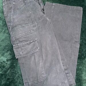 Zara Women's dark blue Straight Leg cargo pants